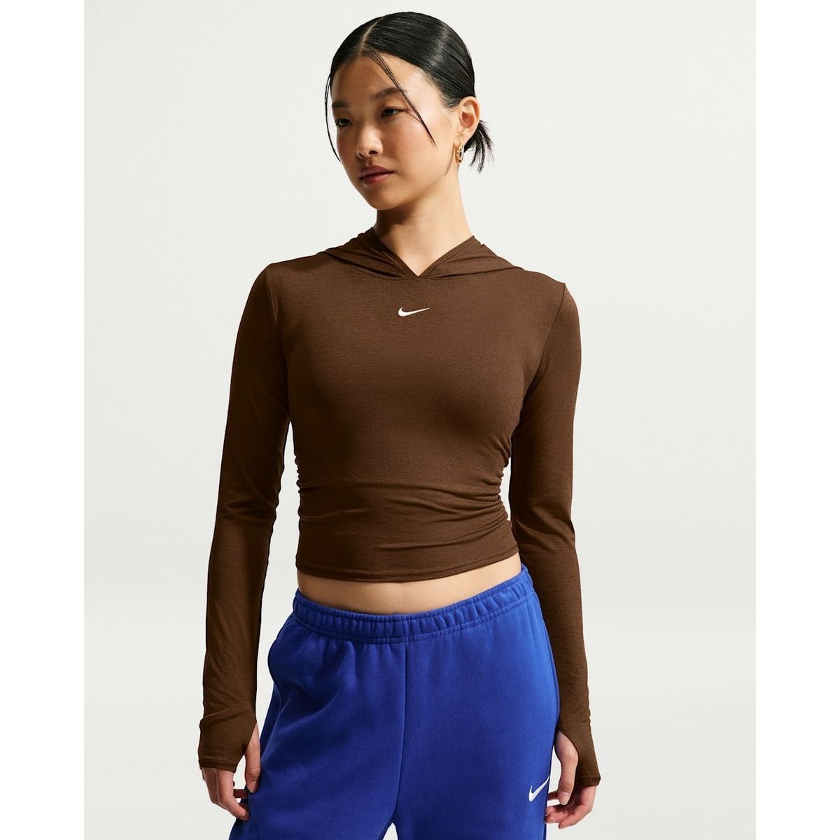 NIKE ナイキ AS W NK LS HOODED SHEER SL CACAO WOW/SAIL