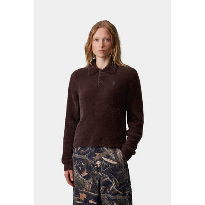 CARHARTT W L/S Maine Polo Sweater Palisander