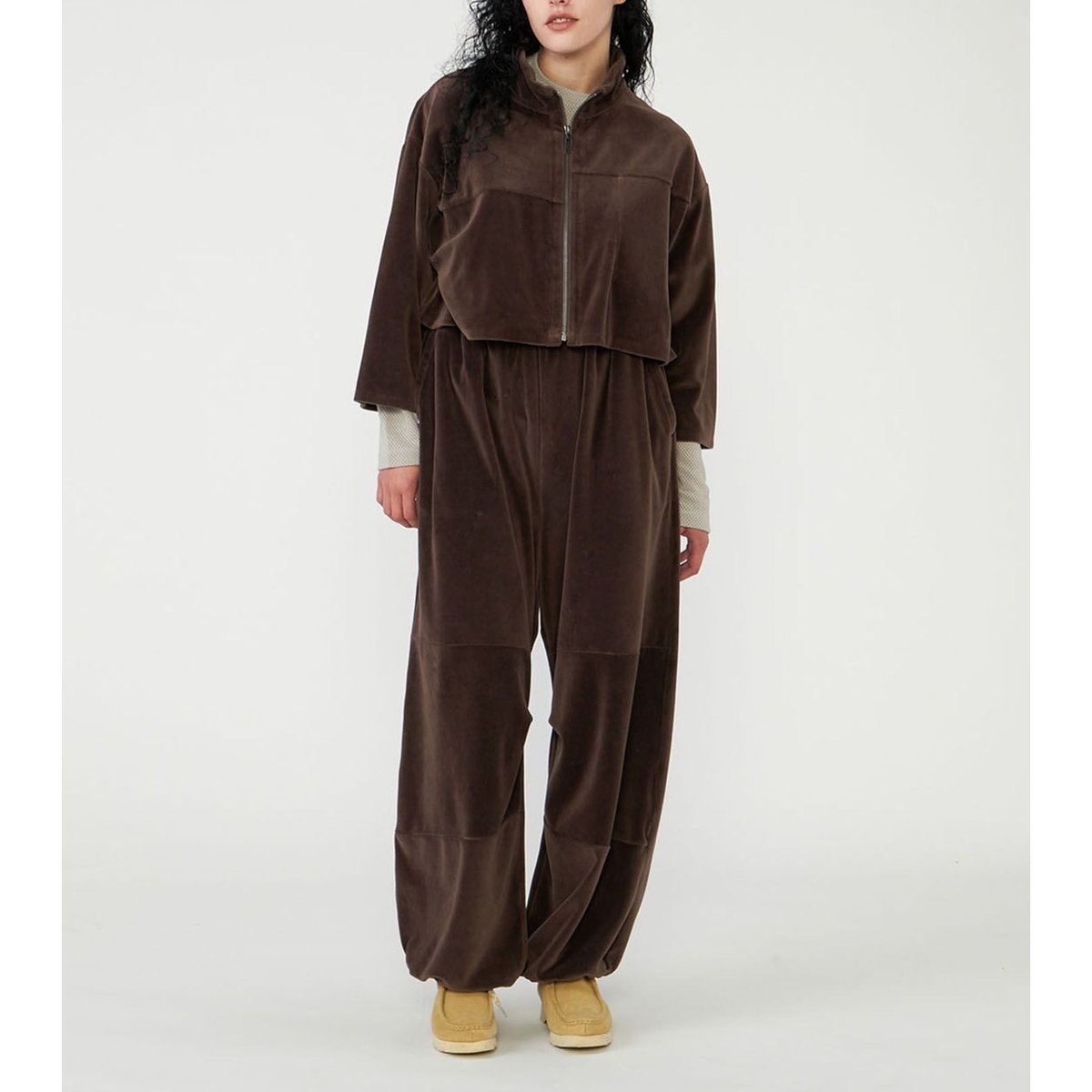 THE NORTH FACE Purple Label FLD VELOUR CROP BROWN