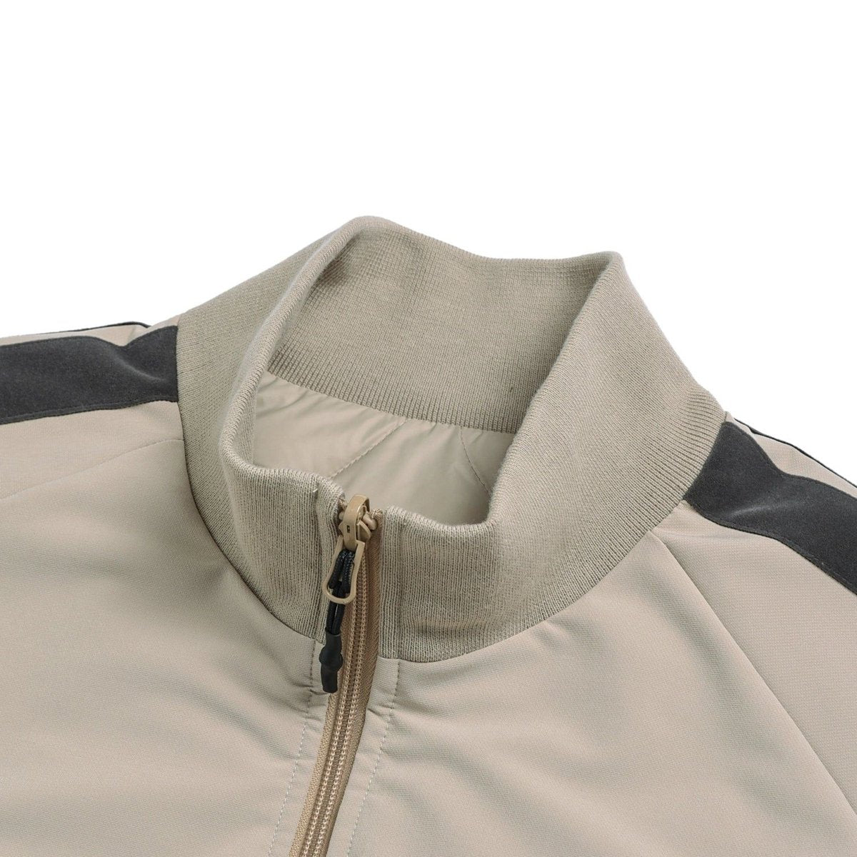 TAION REVERSIBLE RELAX HIGH-NECK DOWN JACKET AMBER×G.BGE(LINE/GRA