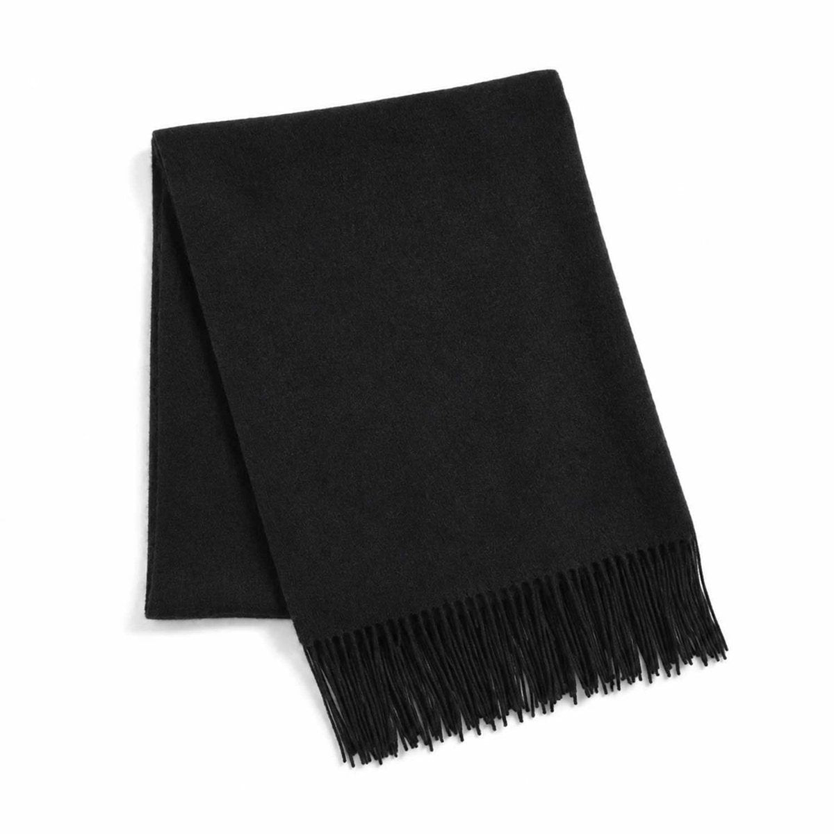 TAION 100% CASHMERE STOLE （70cm×175cm） BLACK