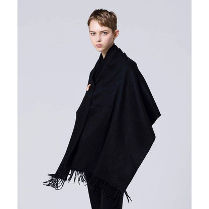 TAION 100% CASHMERE STOLE （70cm×175cm） BLACK