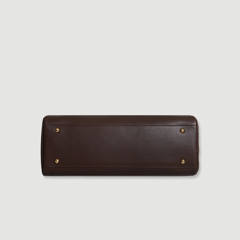 KOMOREBI MUSEUM LEATHER BAG BROWN