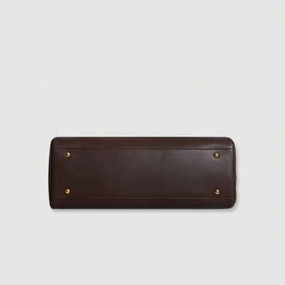 KOMOREBI MUSEUM LEATHER BAG BROWN