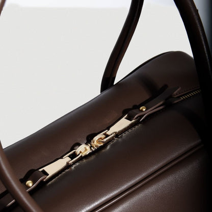 KOMOREBI MUSEUM LEATHER BAG BROWN
