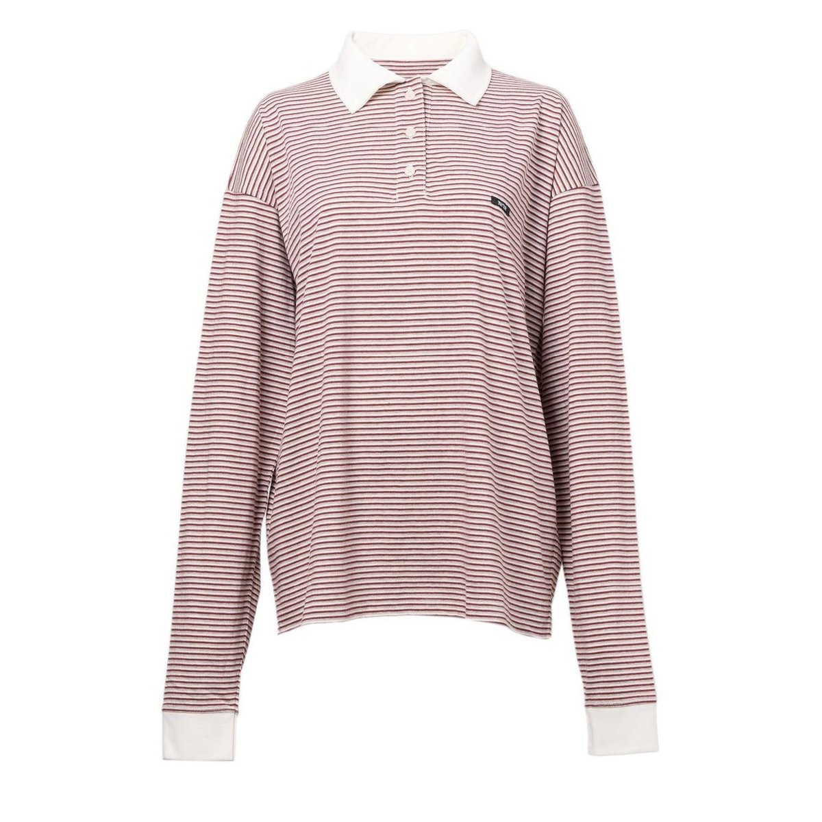 TW LS Border Rugger Shirt BORDEAUXMIX