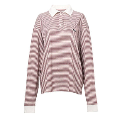 TW LS Border Rugger Shirt BORDEAUXMIX