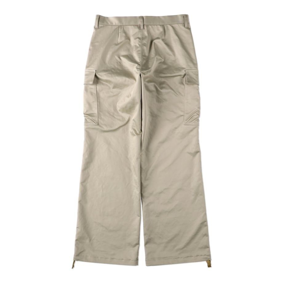 COOME SATIN CARGO TROUSER BEIGE