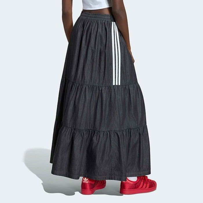 adidas originals DENIM SKIRT ミディアムブラックデニム