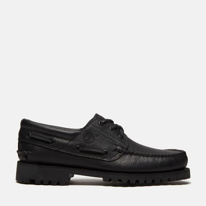 Timberland BOAT SHOE ALL OVER BLACK FULL GRAIN