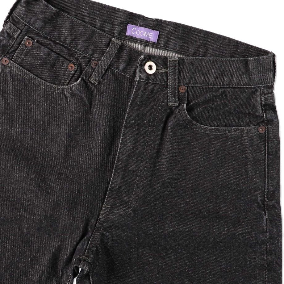 COOME DENIM MID-THIGH SHORTS BLACK