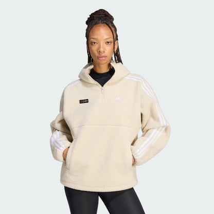 adidas originals ｢ADILUNA SEASON 2 x JENNIE｣HOODED FLE JKT ｸﾘｱﾌﾞﾗｳﾝ