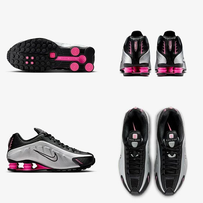 NIKE ナイキ ウィメンズ SHOX R4 BLACK/METALLIC SILVER-PINKSICLE