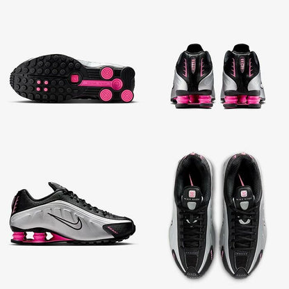 NIKE ナイキ ウィメンズ SHOX R4 BLACK/METALLIC SILVER-PINKSICLE