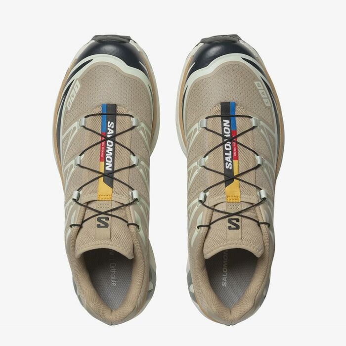 SALOMON XT-6 OXFORD TAN/CARBON/CLEARLY AQUA