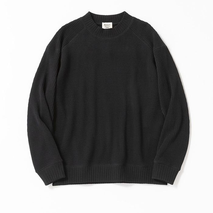 Jackman Waffle Midneck Black