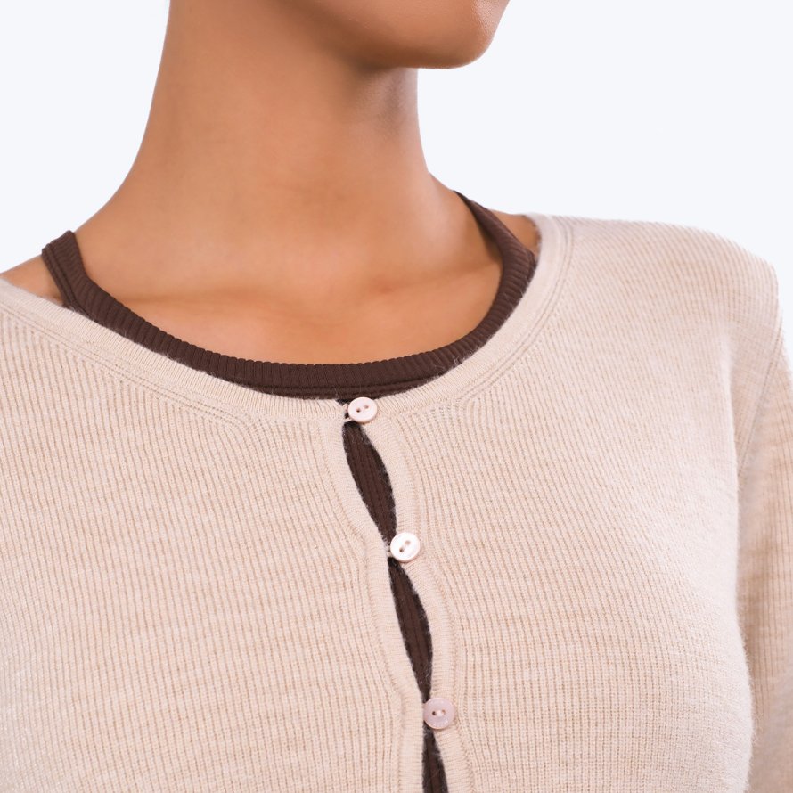 ITZON STRAP CARDIGAN BEIGE
