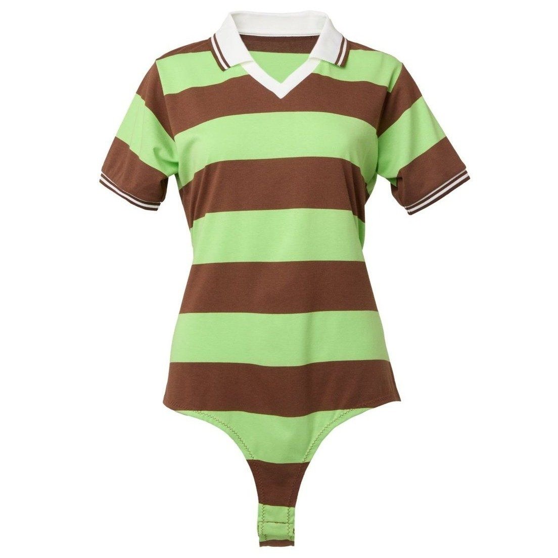TW Rugger Shirt Bodysuit GREEN BROWN
