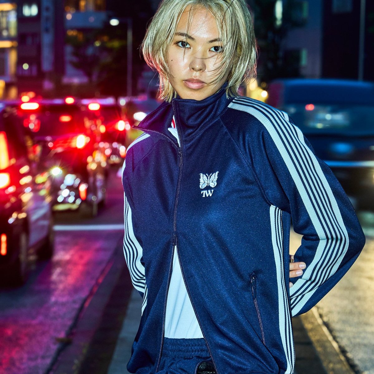 TW Track Jacket - Poly Smooth NAVY