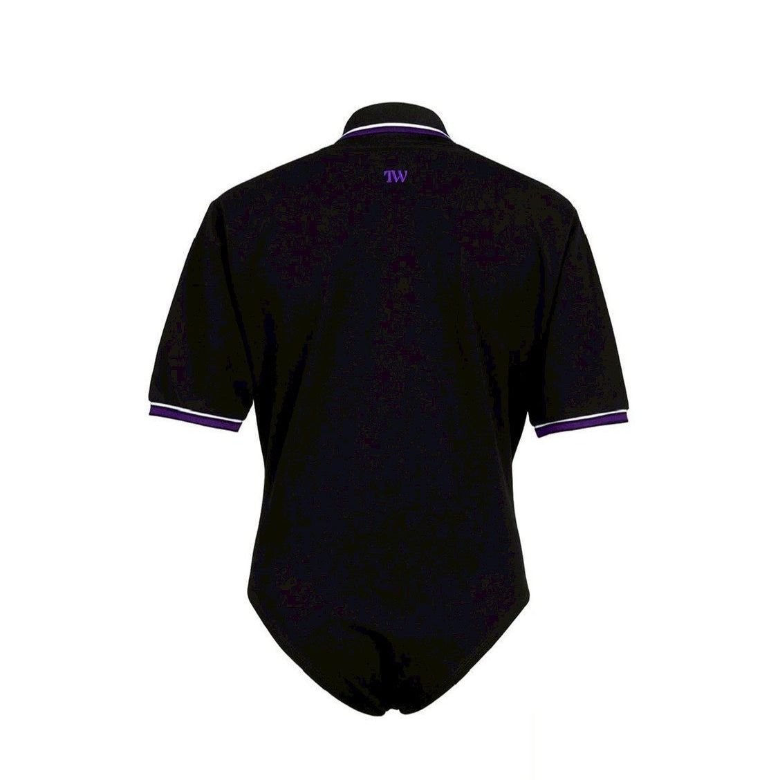 TW NEEDLES × S/S Polo Bodysuit BLACK