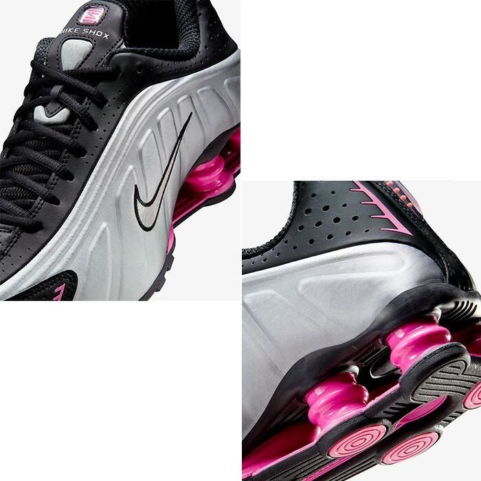 NIKE ナイキ ウィメンズ SHOX R4 BLACK/METALLIC SILVER-PINKSICLE