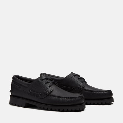 Timberland BOAT SHOE ALL OVER BLACK FULL GRAIN