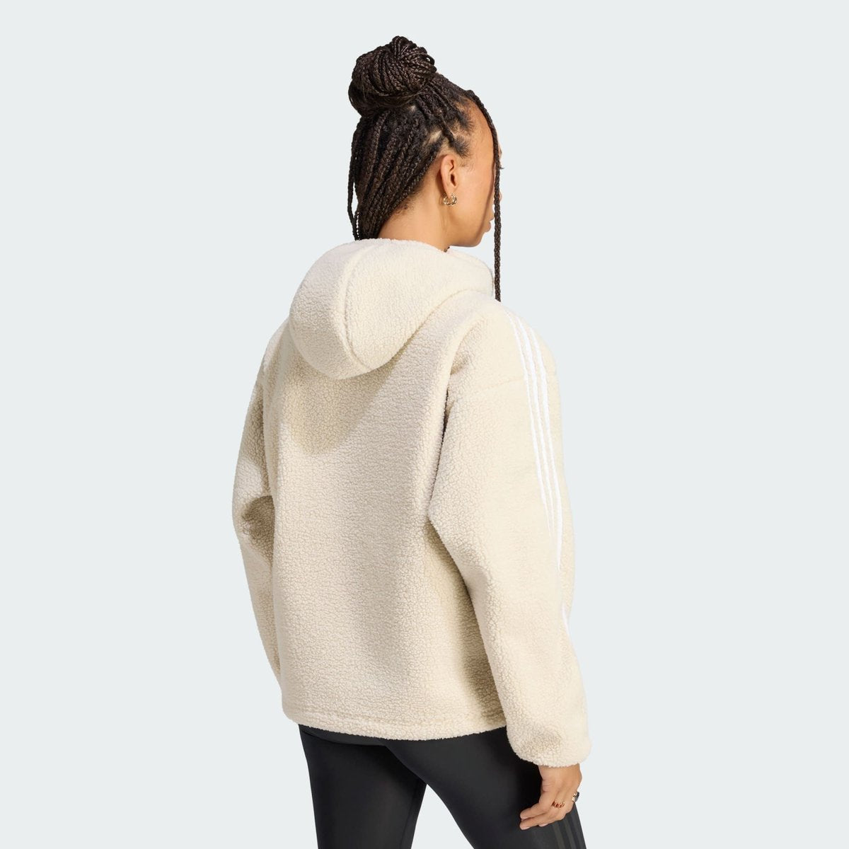 adidas originals ｢ADILUNA SEASON 2 x JENNIE｣HOODED FLE JKT ｸﾘｱﾌﾞﾗｳﾝ