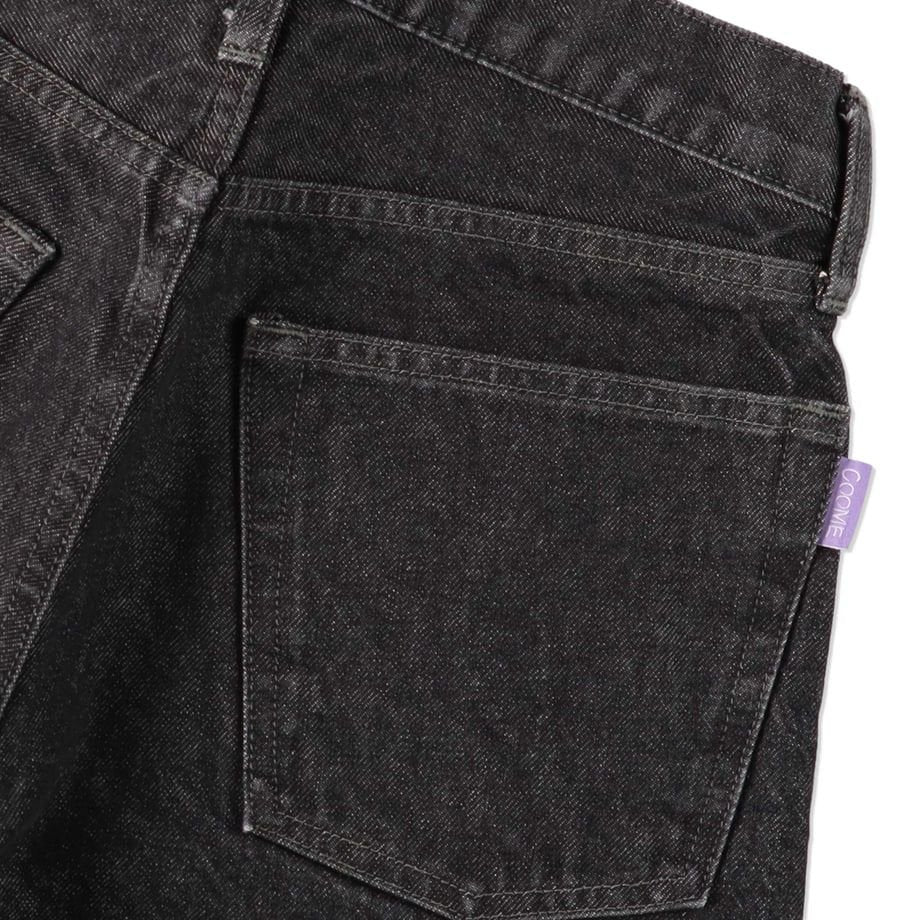 COOME DENIM MID-THIGH SHORTS BLACK