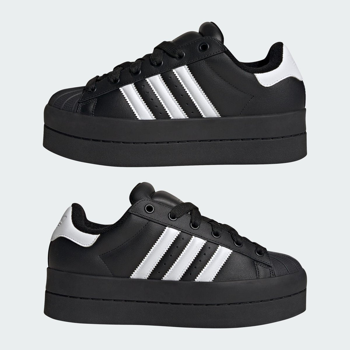 adidas originals SUPERSTAR STACK W コアブラック／フットウェアホワイト／ゴールドメタリック