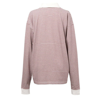 TW LS Border Rugger Shirt BORDEAUXMIX