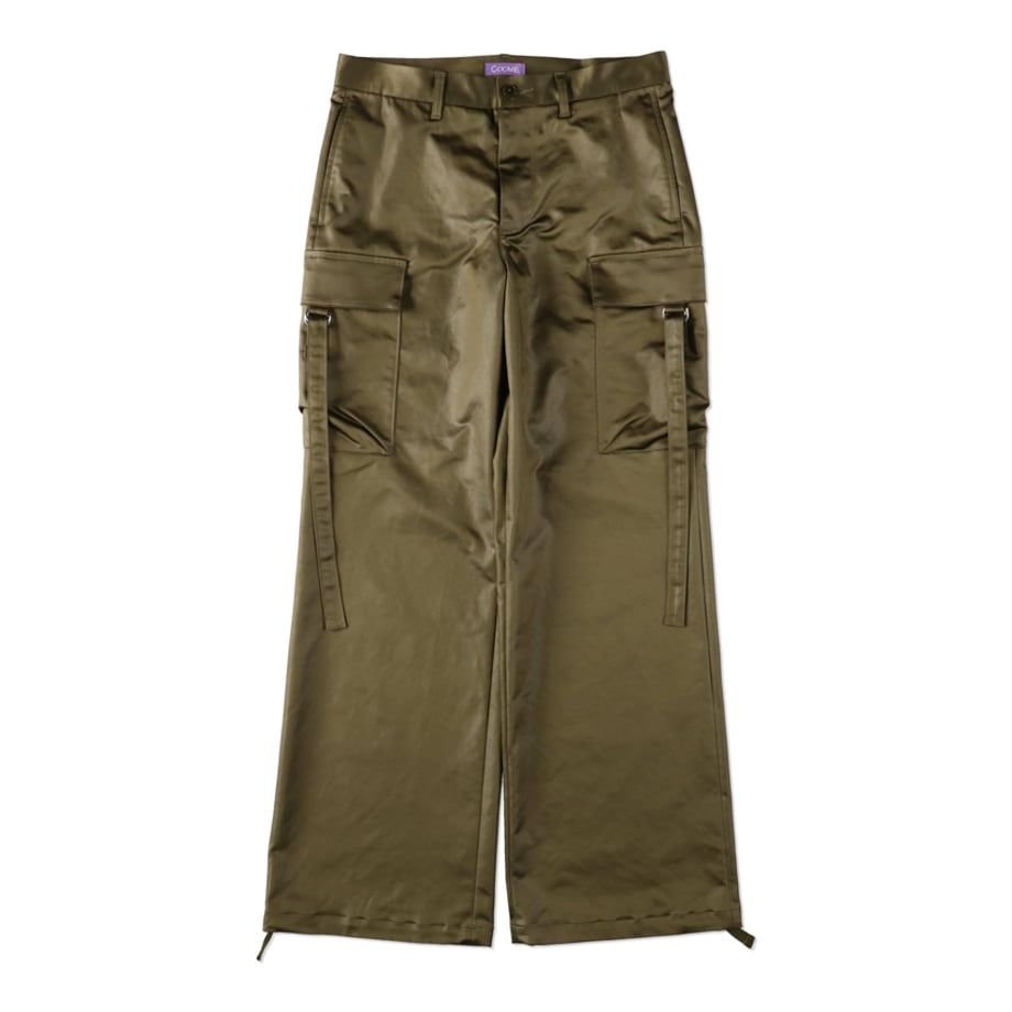 COOME SATIN CARGO TROUSER KHAKI