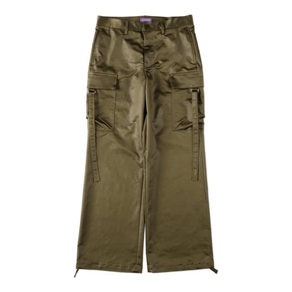 COOME SATIN CARGO TROUSER KHAKI