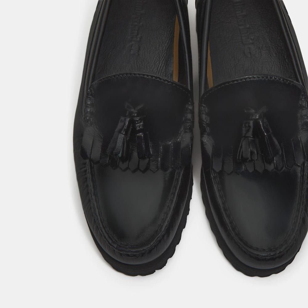 Timberland AUTHENTIC LOAFER LUG FULL GRAIN LEATHER BLACK