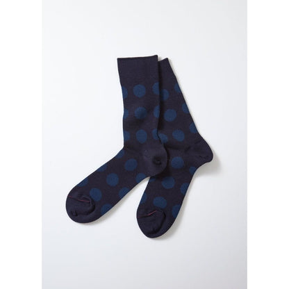 ROTOTO PORTHOLE DOT SOCKS NAVY/INDIGO