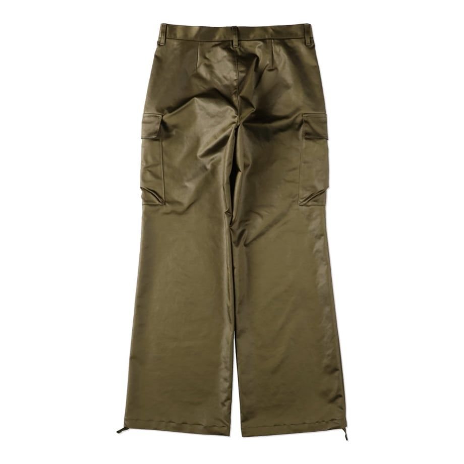 COOME SATIN CARGO TROUSER KHAKI