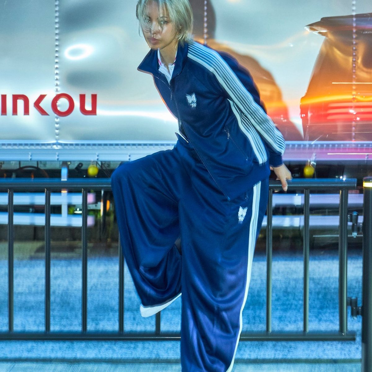 TW H.D. TRACK PANT- Poly Smooth NAVY