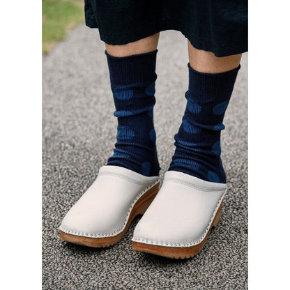 ROTOTO PORTHOLE DOT SOCKS NAVY/INDIGO