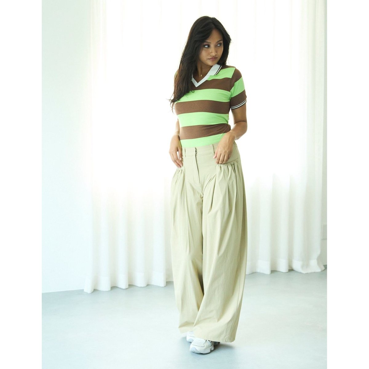 TW Rugger Shirt Bodysuit GREEN BROWN