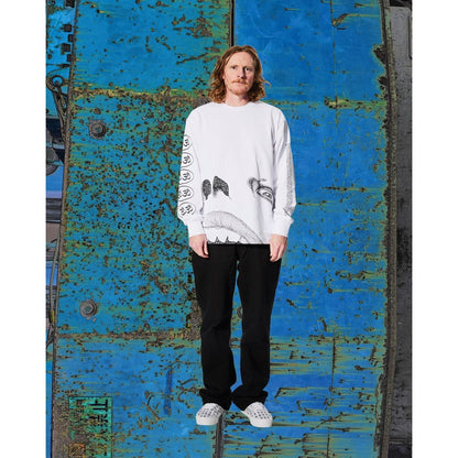 Vans ED DAVIS LS TEE Blanc de Blanc